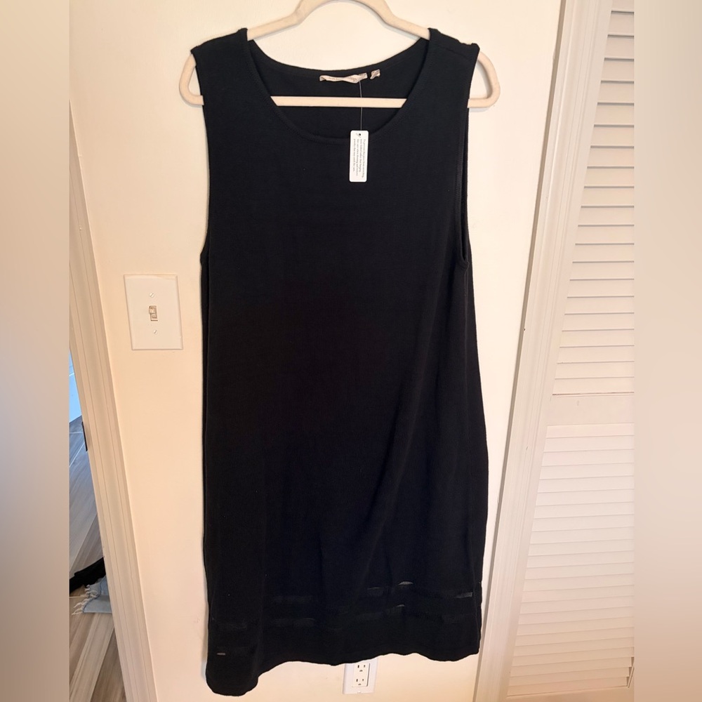 Soft Surroundings navy knit midi dress